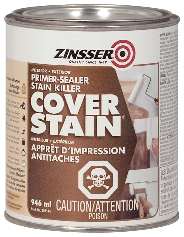 Zinsser 256185 Primer, Flat, White, 946 mL, Can – image 1