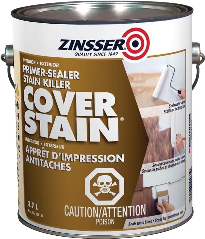 Zinsser 256184 Primer, Flat, White, 3.7 L – image 1