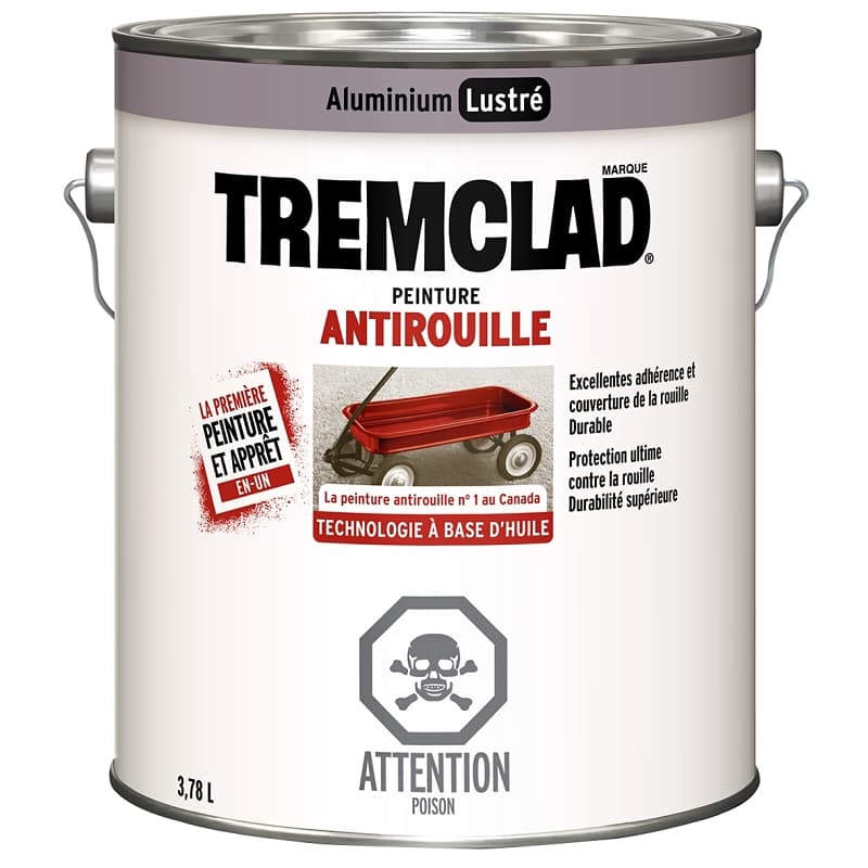 Tremclad 27006X155 Rust Preventative Paint, Oil, Gloss, Aluminum, 3.78 L, Can – image 1