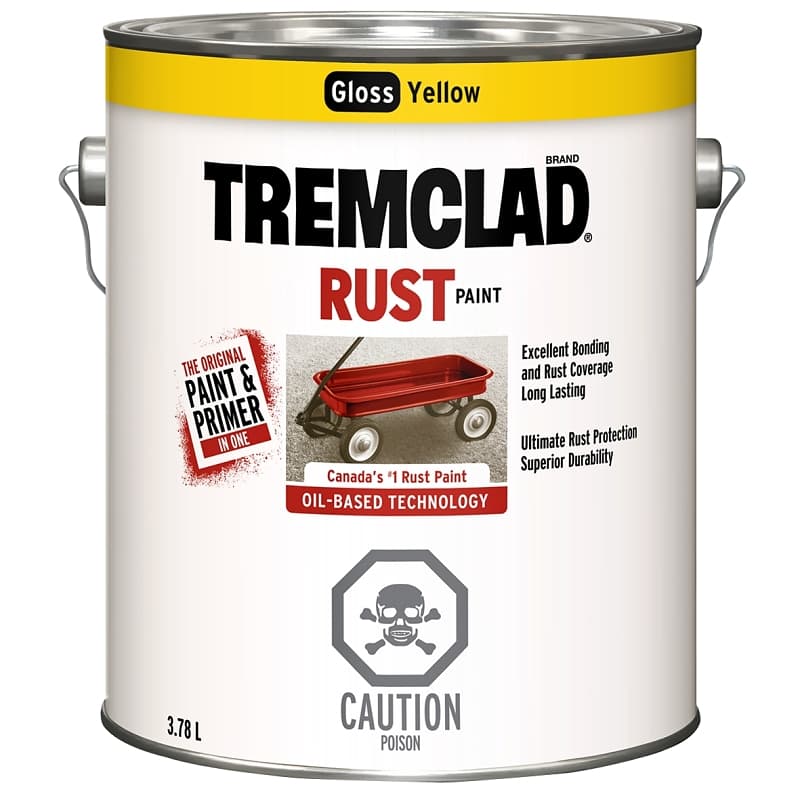 Tremclad 27097X155 Rust Preventative Paint, Oil, Gloss, Yellow, 3.78 L, Can – image 1
