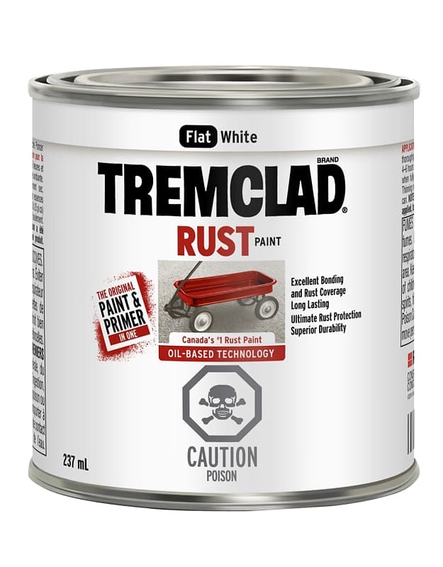 Tremclad 27061X125 Rust Preventative Paint, Oil, Flat, White, 237 mL, Can – image 1