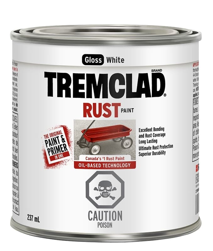 Tremclad 27025X125 Rust Preventative Paint, Oil, Gloss, White, 237 mL, Can – image 1