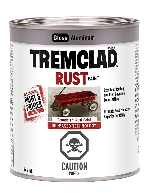 Tremclad 254904 Rust Preventative Paint, Oil, Semi-Gloss, Aluminum, 946 mL, Can – image 1