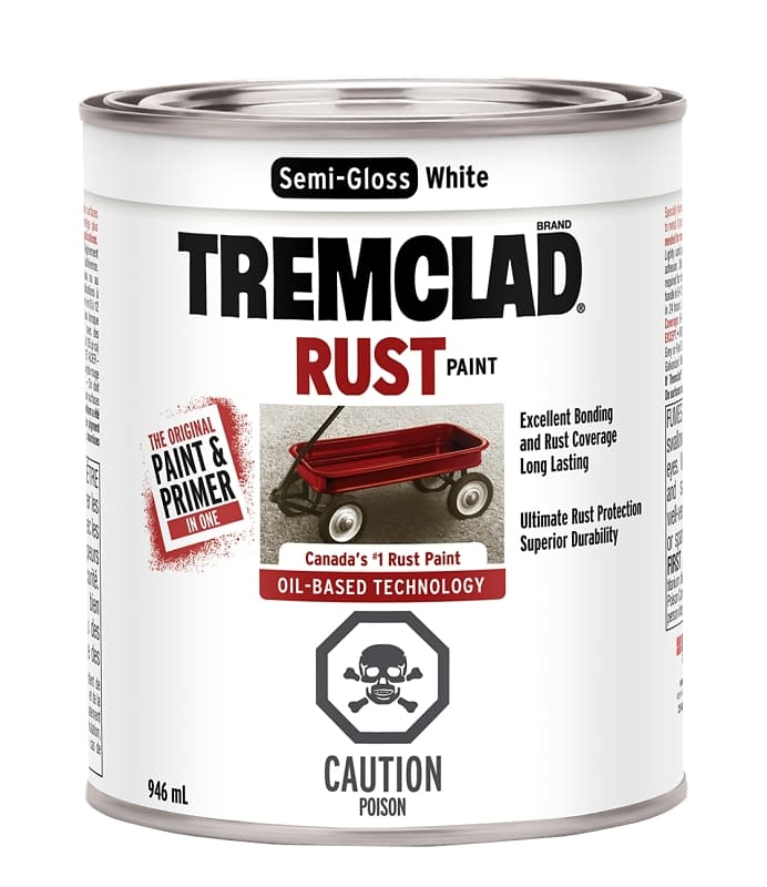 Tremclad 254933 Rust Preventative Paint, Oil, Semi-Gloss, White, 946 mL, Can – image 1