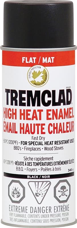 RUST-OLEUM TREMCLAD 29300522 Enamel Paint, Flat, Black, 340 g Aerosol Can – image 1