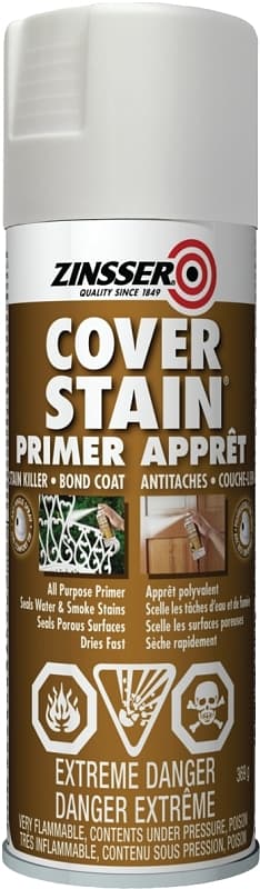 Zinsser Z03618 Primer, Flat, White, 369 g, Aerosol Can – image 1
