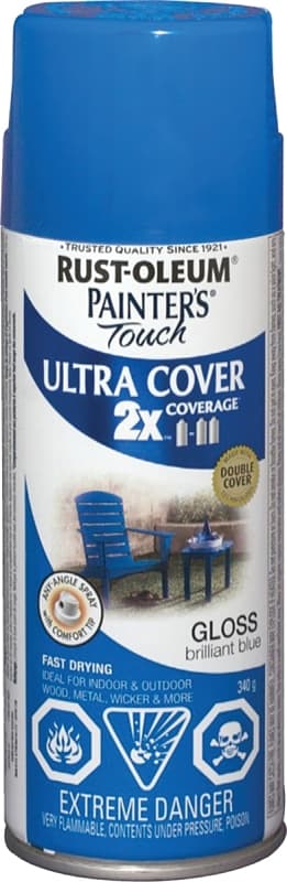 Rust-Oleum 253715 Spray Paint, Gloss, Brilliant Blue, 340 g, Can – image 1