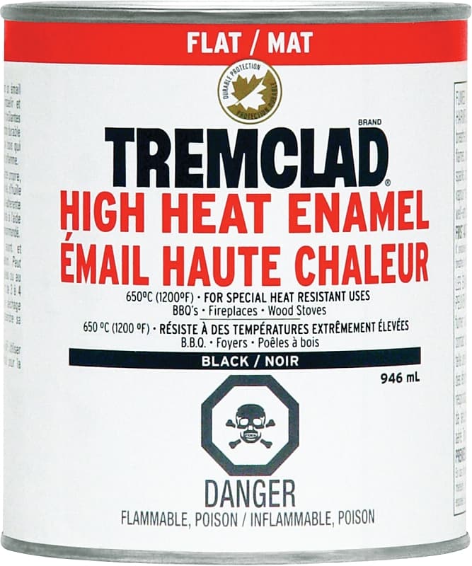 RUST-OLEUM TREMCLAD 254898 Enamel Paint, Flat, Black, 946 mL Can – image 1