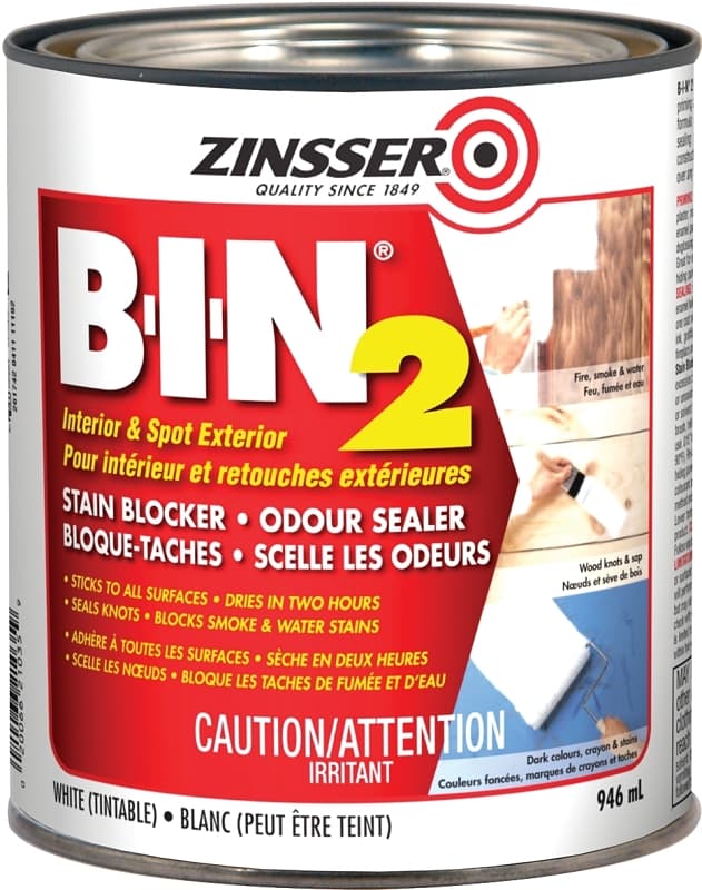 Zinsser 261663 Stain Blocker, White, 946 mL, Can – image 1