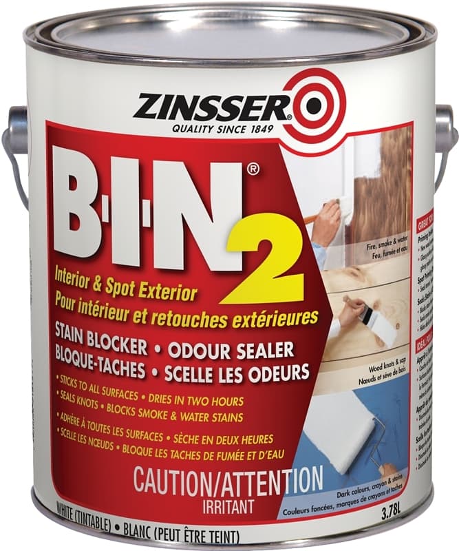 Zinsser 261664 Stain Blocker, White, 3.78 L – image 1