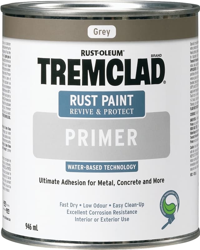 Rust-Oleum 264103WB504 Rust Primer, Flat, Gray, 946 mL – image 1