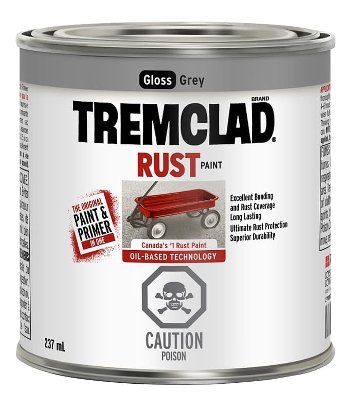 Tremclad 27028X125 Rust Preventative Paint, Oil, Gloss, Gray, 237 mL, Can – image 1