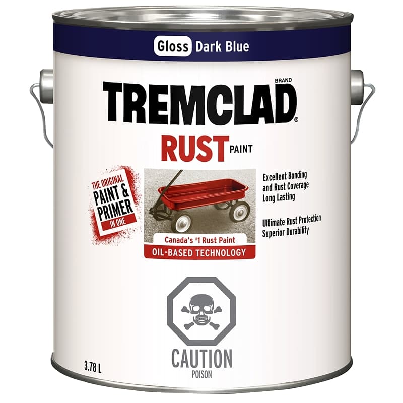 Tremclad 27067X155 Rust Preventative Paint, Oil, Gloss, Dark Blue, 3.78 L, Can – image 1