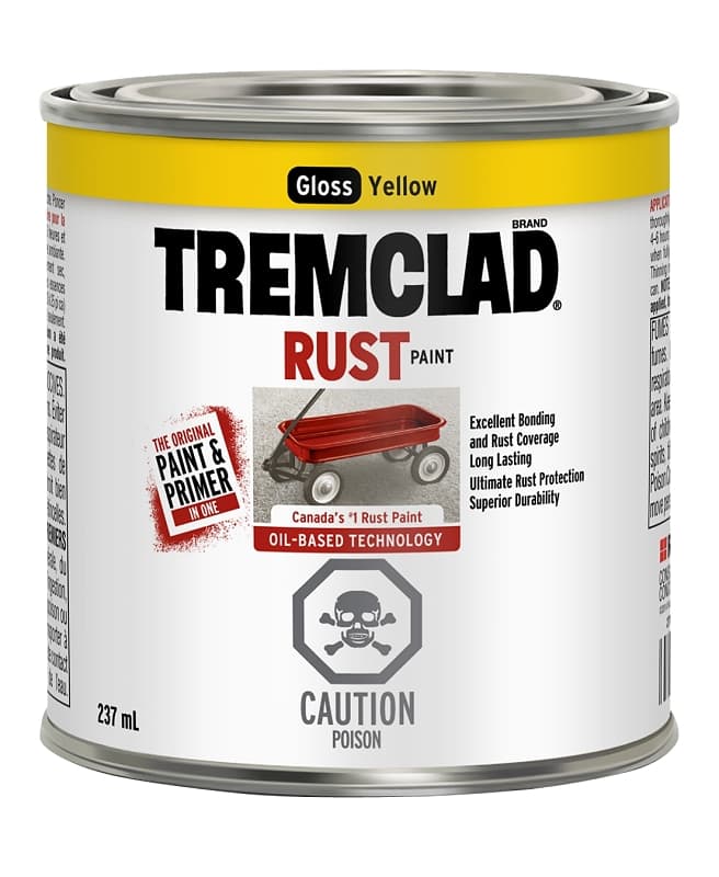 Tremclad 27097X125 Rust Preventative Paint, Oil, Gloss, Yellow, 237 mL, Can – image 1