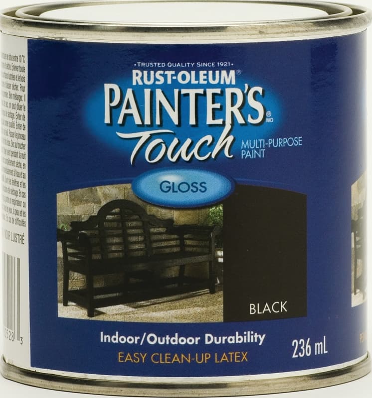 RUST-OLEUM PAINTER'S Touch N1979730 Brush-On Paint, Gloss, Black, 236 mL Can – image 1