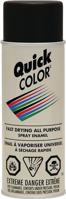 Rust-Oleum J2853830 Enamel Spray Paint, Flat, Black, 10 oz, Can – image 1