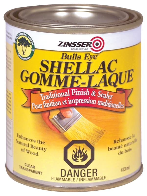 Zinsser Z00318 Shellac, Clear, Liquid, 473 mL, Can – image 1