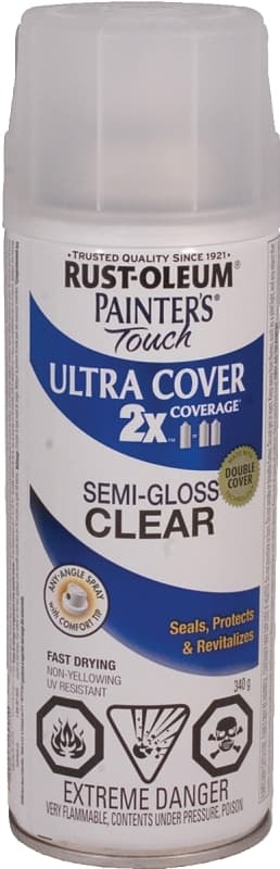 Rust-Oleum 262396 Spray Paint, Semi-Gloss, Clear, 340 g, Can – image 1