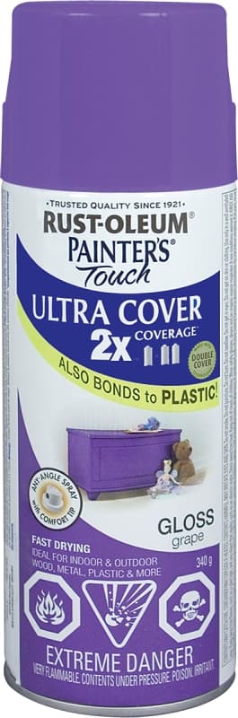 Rust-Oleum 268397 Spray Paint, Gloss, Grape, 340 g, Can – image 1
