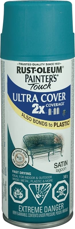 Rust-Oleum 268416 Spray Paint, Satin, Lagoon, 340 g, Can – image 1