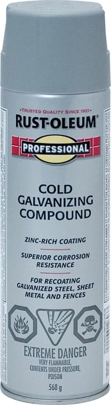 Professional V2185838C Cold Galvanizing Spray, Gloss, Metal Silver, 586 g, Can – image 1