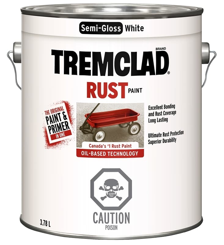 Tremclad 270S25X155 Rust Preventative Paint, Oil, Semi-Gloss, White, 3.78 L, Can – image 1
