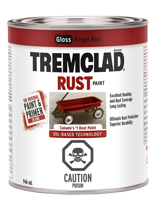 Tremclad 254900 Rust Preventative Paint, Oil, Regal Red, 946 mL, Can – image 1