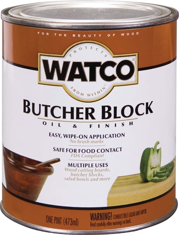 Watco Y242771 Butcher Block Oil and Finish, Clear, Liquid, 473 mL – image 1