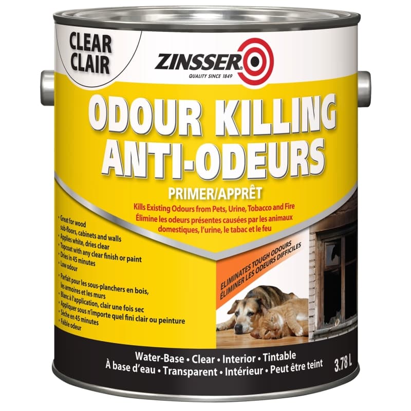 Rust-Oleum 316872 Interior Odor Killing Primer, Clear, White, 3.78 L – image 1