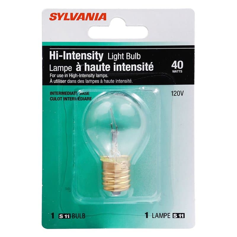 Sylvania 13607 Incandescent Bulb, 40 W, S11 Lamp, Intermediate E17 Lamp Base, 440 Lumens, 2850 K Color Temp – image 1