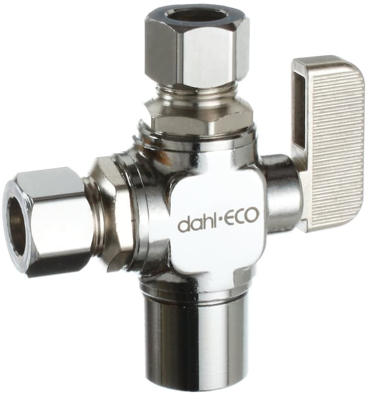 DAHL 511-13-31-31 Ball Valve, 1/2 x 3/8 x 3/8 in Connection, Solder x Compression, Manual Actuator, Brass Body – image 1