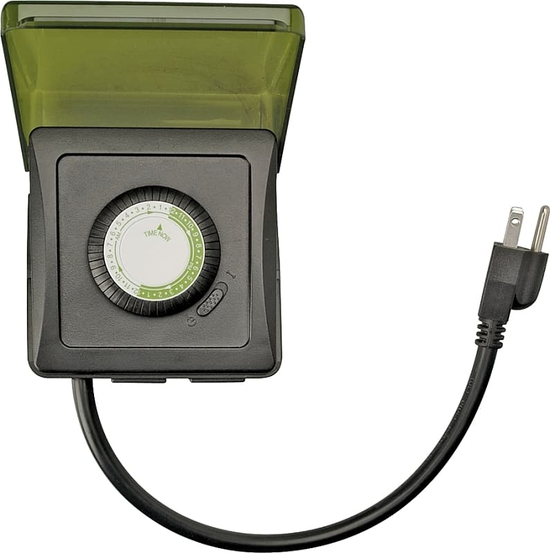 Woods 50012 Mechanical Timer, 15 A, 125 V, 1875 W, 24 hr Time Setting, 24 On/Off Cycles Per Day Cycle, Black – image 1