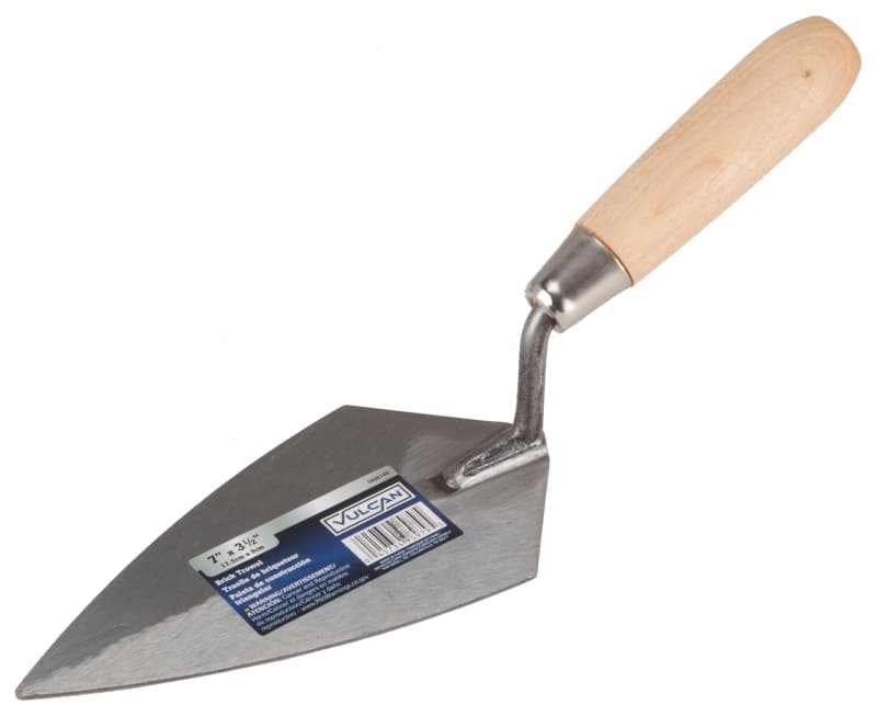 Vulcan DYT10503L Brick Trowel, 7 in L Blade, 3.5 in W Blade, Steel Blade, Ergonomic Handle – image 1