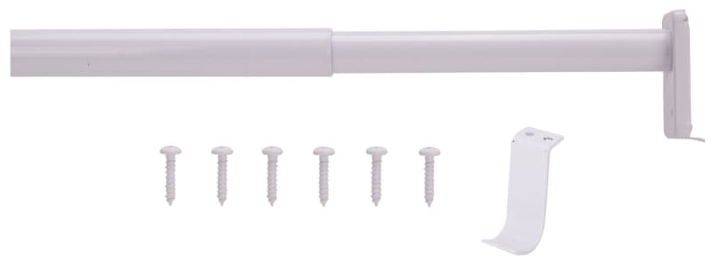 ProSource 21016PHX-PS Adjustable Closet Rod, 72 to 120 in L, Steel – image 1
