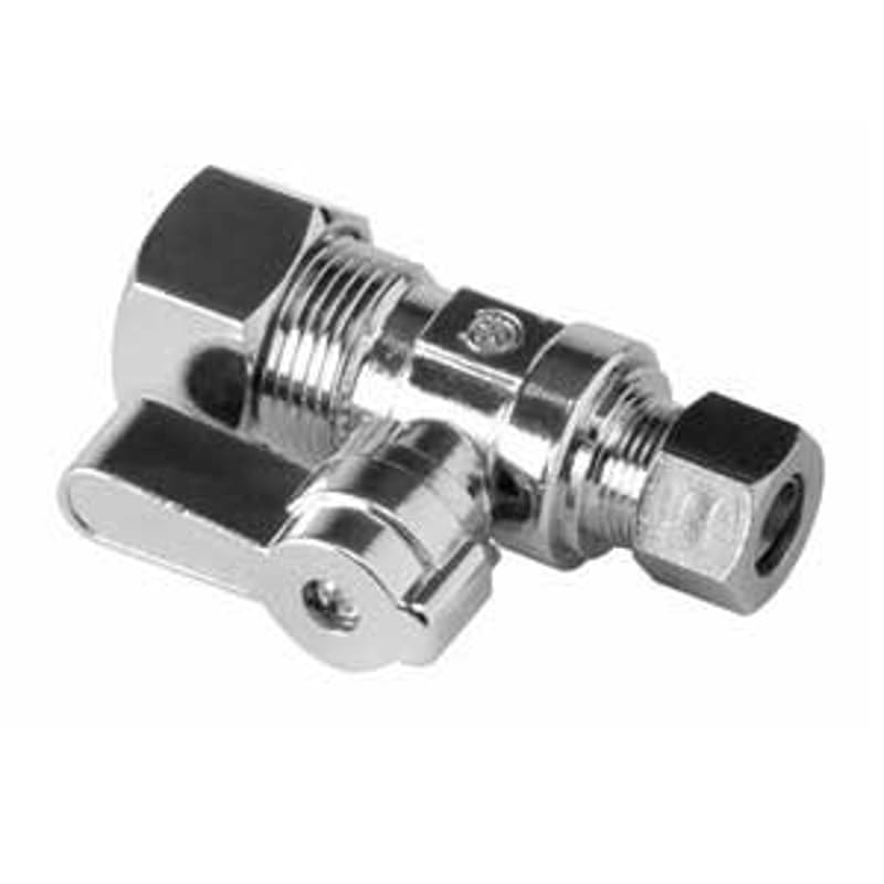 Moen M-Line Series M4771PB Straight Ball Shut-Off Valve, 3/8 x 5/8 in Connection, Compression, Brass Body – image 1