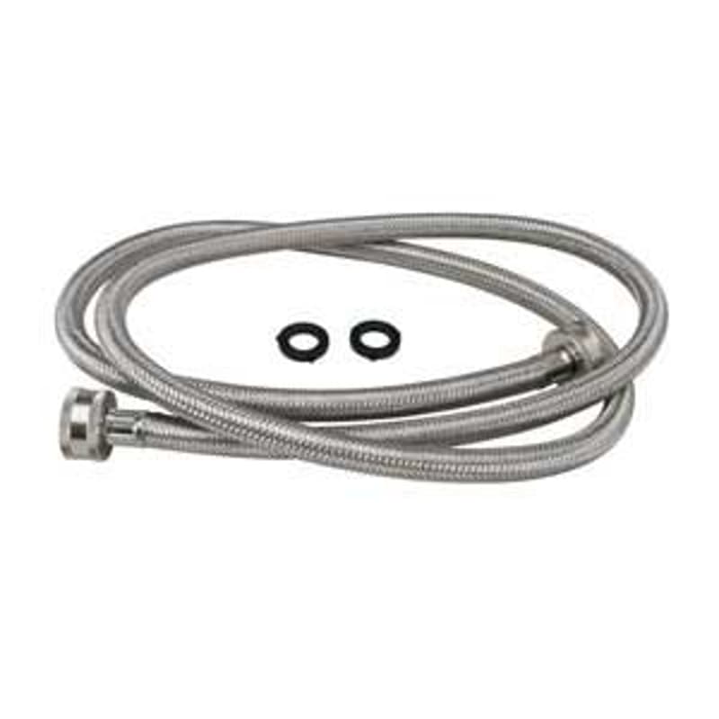 Moen M-Line Series M6636BK Washing Machine Discharge Hose, 3/4 in ID, 5 ft L, Female, Stainless Steel – image 1