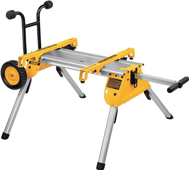 DEWALT DW7440RS Rolling Table Saw Stand, 200 lb, 19-3/4 in W Stand, 33-1/2 in D Stand, 9 in H Stand, Aluminum – image 1