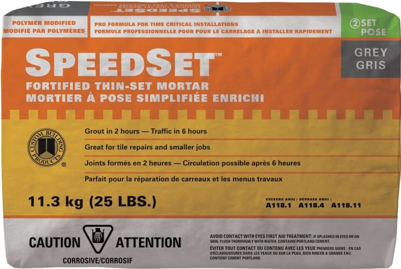 Custom CSDS25 Thin-Set Mortar, Gray, Powder, 25 lb, Bag – image 1