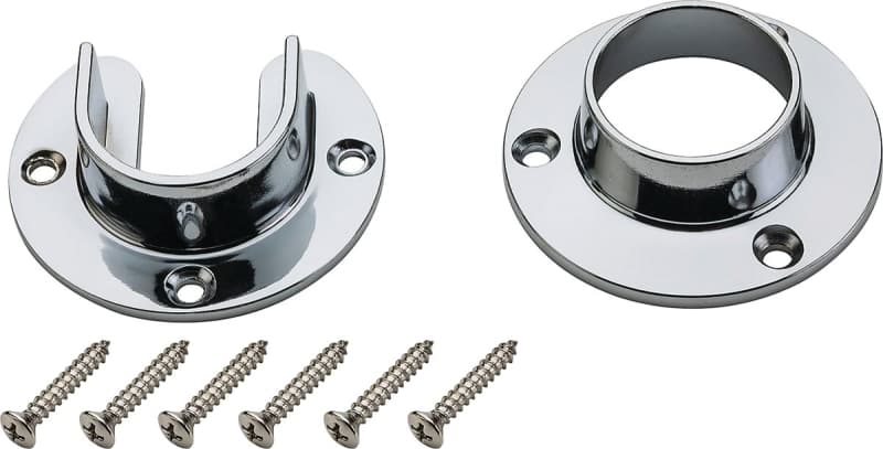 National Hardware V8600 S822-080 Closet Flange Set, Zinc, Chrome – image 1
