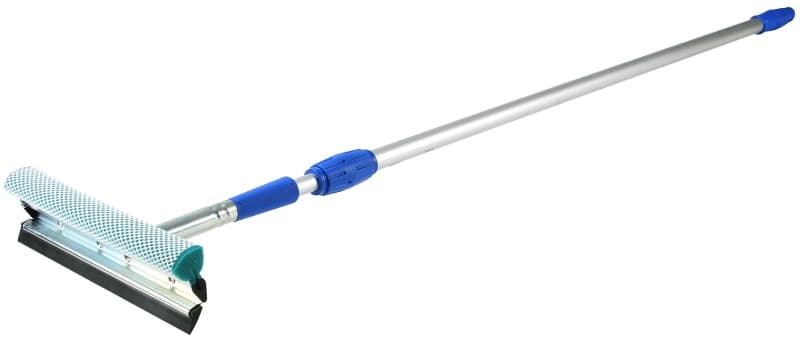 Mallory 4-10NY-E Window Squeegee, 49 to 90 in OAL, Blue/Silver – image 1