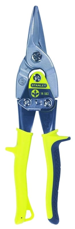 STANLEY 14-563 Aviation Snip, 12-1/2 in OAL, 1-1/2 in L Cut, Straight Cut, Chrome Molybdenum Steel Blade – image 1