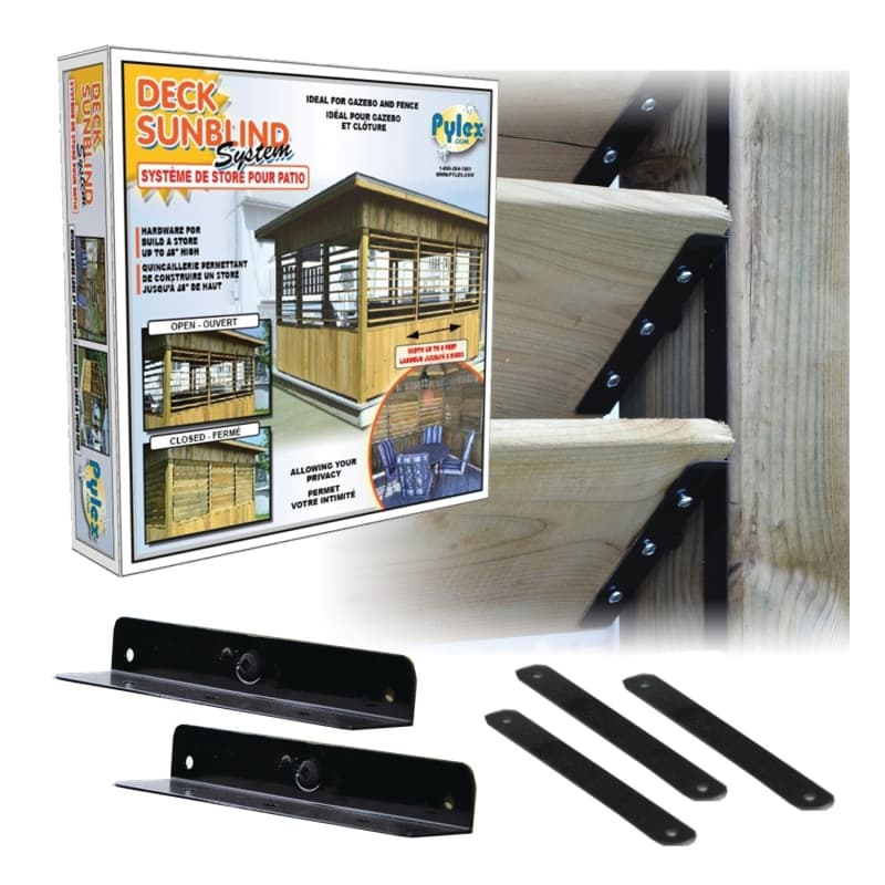 Pylex 11060 Deck Sunblind System, Steel, Black – image 1