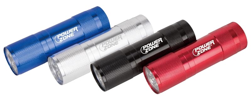 PowerZone LFL215-9T Flashlight, AAA Battery, AAA Battery, LED Lamp, 59, 12 m Beam Distance, 12 hr Run Time – image 1