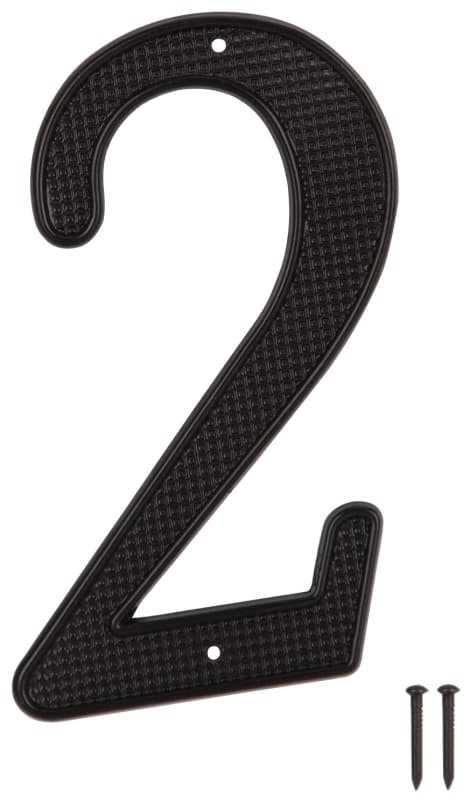 ProSource N-012-PS House Number, Character: 2, 4 in H Character, 2.28 in W Character – image 1