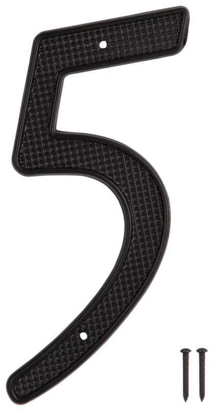 ProSource N-015-PS House Number, Character: 5, 4 in H Character, 2.28 in W Character – image 1