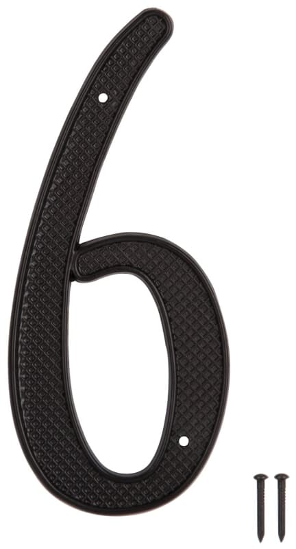 ProSource N-016-PS House Number, Character: 6, 4 in H Character, 2.28 in W Character – image 1