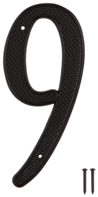 ProSource N-019-PS House Number, Character: 9, 4 in H Character, 2.28 in W Character – image 1