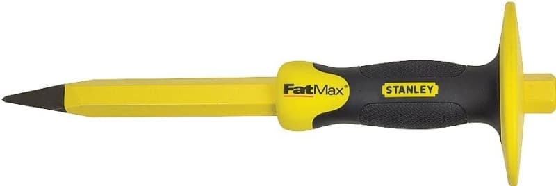 STANLEY 16-329 Concrete Chisel, 3/4 in W Blade, 12 in OAL, Chrome Vanadium Steel Blade, Rubber Handle – image 1
