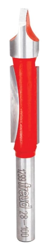 Freud 28-100 Router Bit, 3/8 in Dia Cutter, 3 in OAL, 1/4 in Dia Shank, 2-Cutter, Carbide – image 1