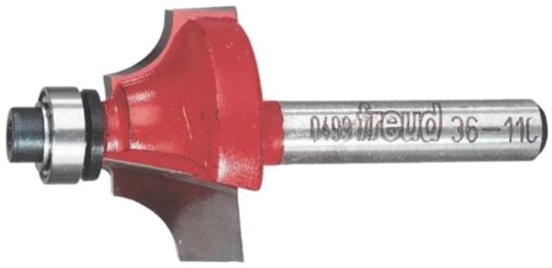 Freud 36-110 Router Bit, 3/8 in Dia, 1-1/8 in Dia Cutter, 2-3/16 in OAL, 1/4 in Dia Shank, 4-Cutter, Carbide – image 1